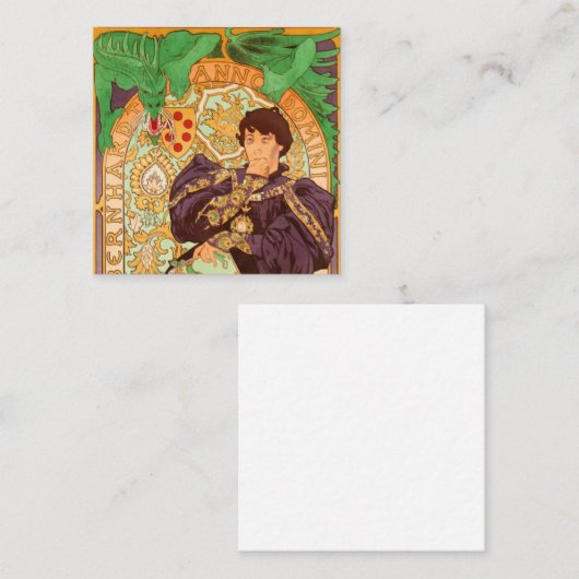 Alphonse Mucha Prince en Dragon Informatiekaartje (Voorkant / Achterkant)