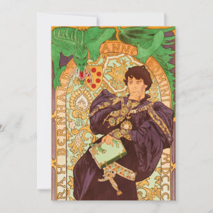 Alphonse Mucha Prince en Dragon Kaart