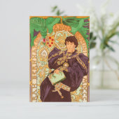 Alphonse Mucha Prince en Dragon Kaart (Staand voorkant)