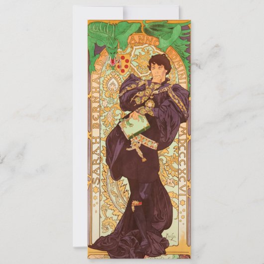 Alphonse Mucha Prince en Dragon Kaart (Voorkant)