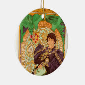 Alphonse Mucha Prince en Dragon Keramisch Ornament (Rechts)
