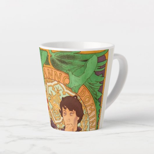 Alphonse Mucha Prince en Dragon Latte Mok (Rechterhoek)
