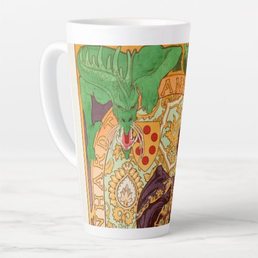 Alphonse Mucha Prince en Dragon Latte Mok (Linkerhoek)