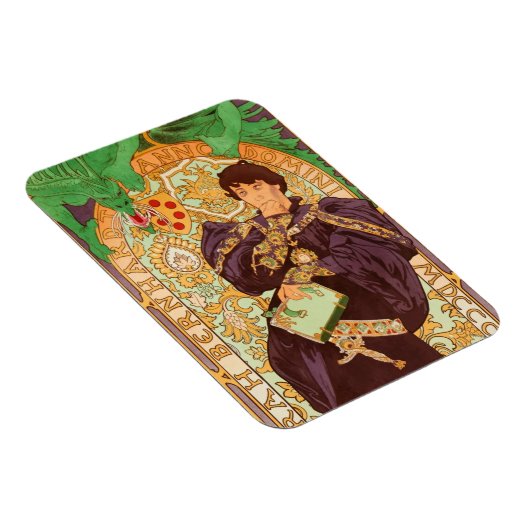 Alphonse Mucha Prince en Dragon Magneet (Rechterzijde)