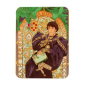 Alphonse Mucha Prince en Dragon Magneet (Verticaal)