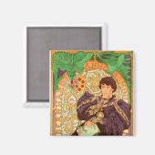 Alphonse Mucha Prince en Dragon Magnet (Voorkant / Achterkant)