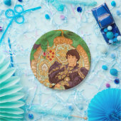Alphonse Mucha Prince en Dragon Papieren Bordje (Feest)