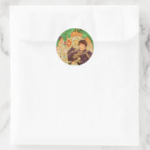 Alphonse Mucha Prince en Dragon Ronde Sticker (Tas)