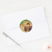 Alphonse Mucha Prince en Dragon Ronde Sticker (Envelop)