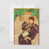 Alphonse Mucha Prince en Dragon RSVP Kaartje (Voorkant)
