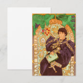 Alphonse Mucha Prince en Dragon RSVP Kaartje (Voorkant / Achterkant)