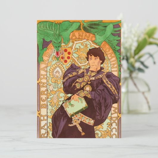 Alphonse Mucha Prince en Dragon Save The Date (Staand voorkant)