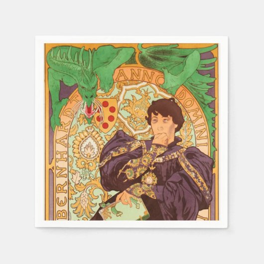 Alphonse Mucha Prince en Dragon Servet (Voorkant)