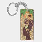 Alphonse Mucha Prince en Dragon Sleutelhanger (Voorkant Links)