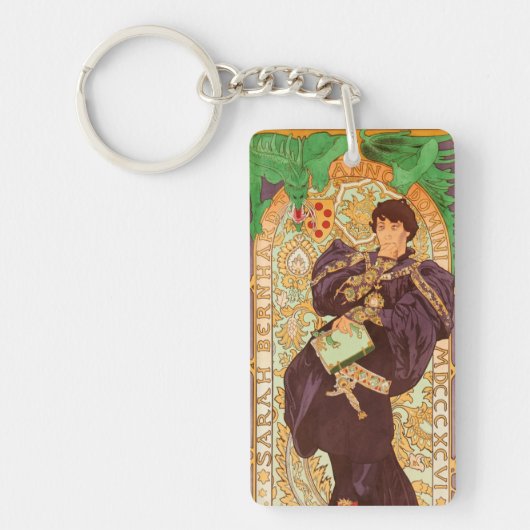Alphonse Mucha Prince en Dragon Sleutelhanger (Voorkant)
