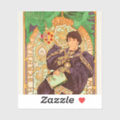Alphonse Mucha Prince en Dragon Sticker (Vel)