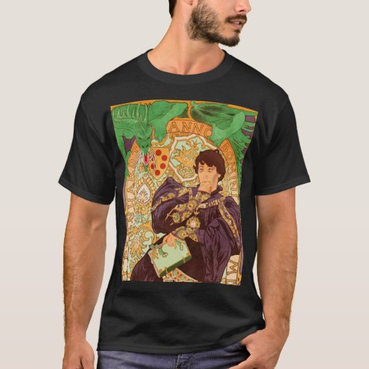 Alphonse Mucha Prince en Dragon T-shirt (Voorkant)