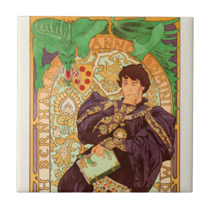 Alphonse Mucha Prince en Dragon Tegeltje