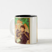 Alphonse Mucha Prince en Dragon Tweekleurige Koffiemok (Voorkant links)
