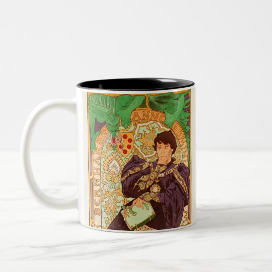Alphonse Mucha Prince en Dragon Tweekleurige Koffiemok (Links)