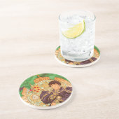 Alphonse Mucha Prince en Dragon Zandsteen Onderzetter (Zijkant)