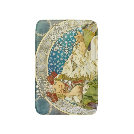 Alphonse Mucha Princess Hyacinth Art Nouveau Badmat (Voorkant Verticaal)
