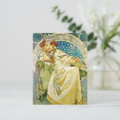 Alphonse Mucha Princess Hyacinth Art Nouveau Briefkaart (Staand voorkant)