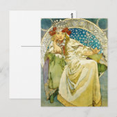 Alphonse Mucha Princess Hyacinth Art Nouveau Briefkaart (Voorkant / Achterkant)