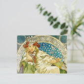 Alphonse Mucha Princess Hyacinth Art Nouveau Briefkaart (Staand voorkant)
