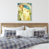 Alphonse Mucha Princess Hyacinth Art Nouveau Canvas Afdruk (Insitu (Slaapkamer))