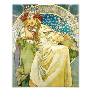 Alphonse Mucha Princess Hyacinth Art Nouveau Foto Afdruk