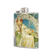 Alphonse Mucha Princess Hyacinth Art Nouveau Heupfles (Links)