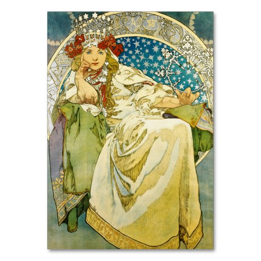 Alphonse Mucha Princess Hyacinth Art Nouveau Kaart (Voorkant)