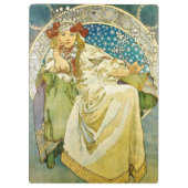 Alphonse Mucha Princess Hyacinth Art Nouveau Klembord (Achterkant)