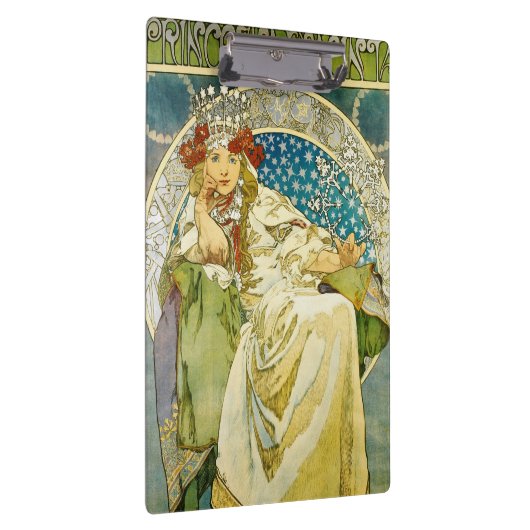 Alphonse Mucha Princess Hyacinth Art Nouveau Klembord (Rechts)