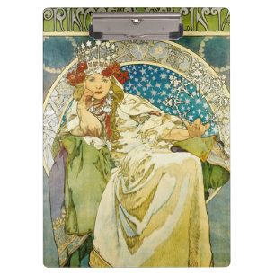 Alphonse Mucha Princess Hyacinth Art Nouveau Klembord