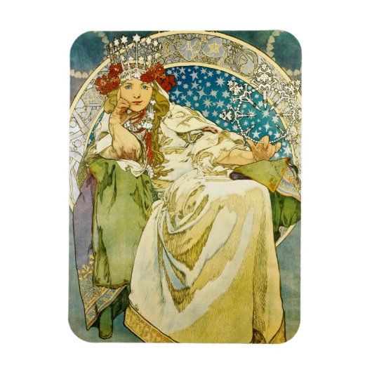 Alphonse Mucha Princess Hyacinth Art Nouveau Magneet (Verticaal)