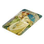 Alphonse Mucha Princess Hyacinth Art Nouveau Magneet (Linkerzijde)