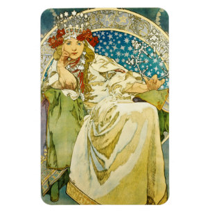 Alphonse Mucha Princess Hyacinth Art Nouveau Magneet