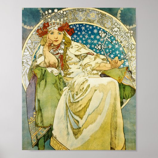 Alphonse Mucha Princess Hyacinth Art Nouveau Poster (Voorkant)