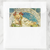 Alphonse Mucha Princess Hyacinth Art Nouveau Rechthoekige Sticker (Tas)