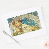 Alphonse Mucha Princess Hyacinth Art Nouveau Rechthoekige Sticker (Envelop)