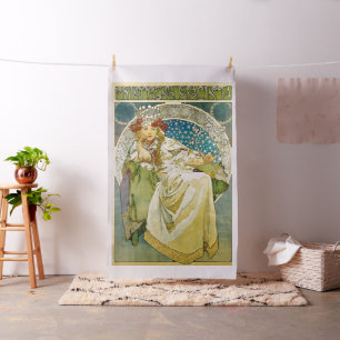 Alphonse Mucha Princess Hyacinth Art Nouveau Stof