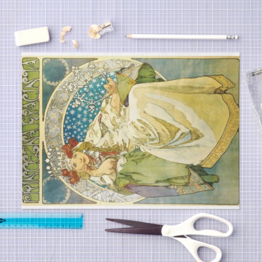 Alphonse Mucha Princess Hyacinth Art Nouveau Tissuepapier (Craft)