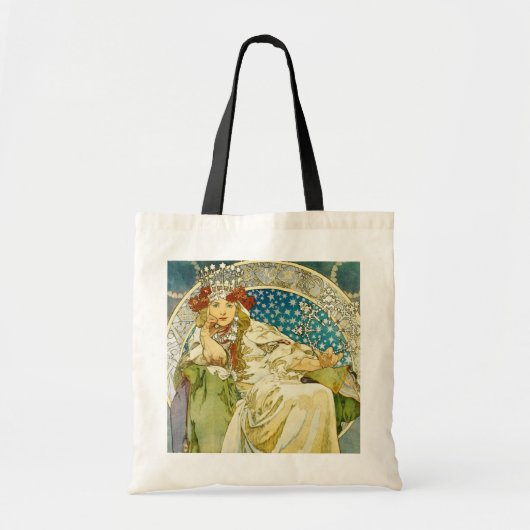 Alphonse Mucha Princess Hyacinth Art Nouveau Tote Bag (Voorkant)