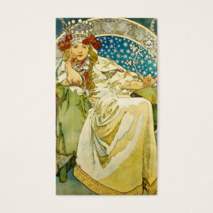 Alphonse Mucha Princess Hyacinth Art Nouveau Visitekaartje