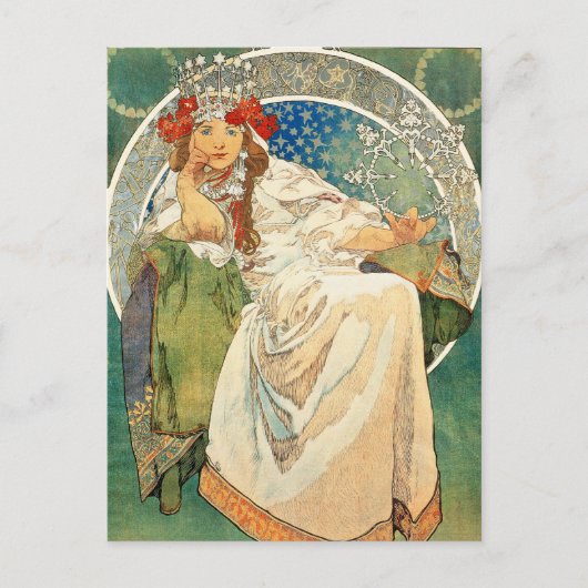 Alphonse Mucha Princess Hyacinth Briefkaart (Voorkant)