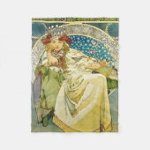 Alphonse Mucha Princess Hyacinth Fleece Deken (Voorkant)