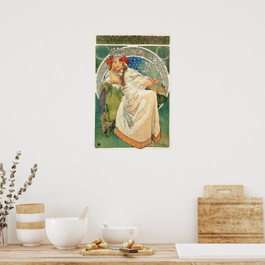 Alphonse Mucha Princess Hyacinth Poster (Keuken)