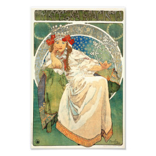 Alphonse Mucha Princess Hyacinth Print Foto Afdruk